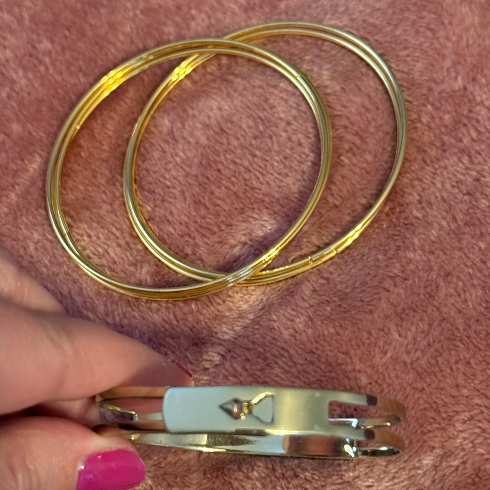 Gold-Tone Bangle Bracelet Set - Women Jewelry